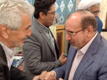 حضور علی حدادی در نماز جمعه شهرستان طالقان