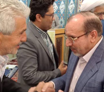 حضور علی حدادی در نماز جمعه شهرستان طالقان