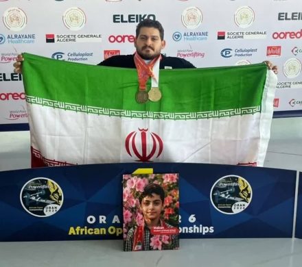 ایزدی مدال‌های طلا و برنز خود را به شهید ماکان نصیری اهدا کرد